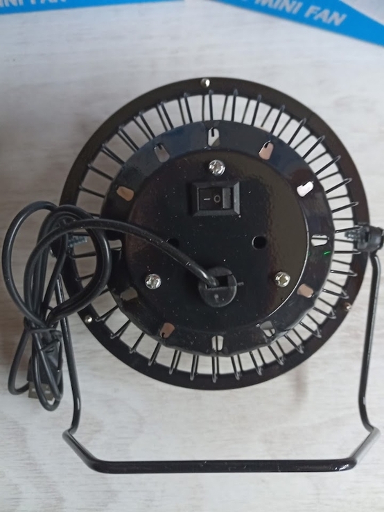 Вентилятор настольный Металл ,винт 10 см, 4 Вт, USB, фото №3
