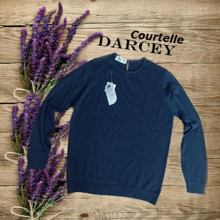 Darcey Courtelle Красивый полушерстяной женский свитер т . синий 48, фото №2