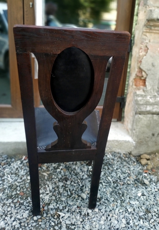 Тронне крісло античне Австро-Угорщина, дерево, натуральна шкіра, фото №7