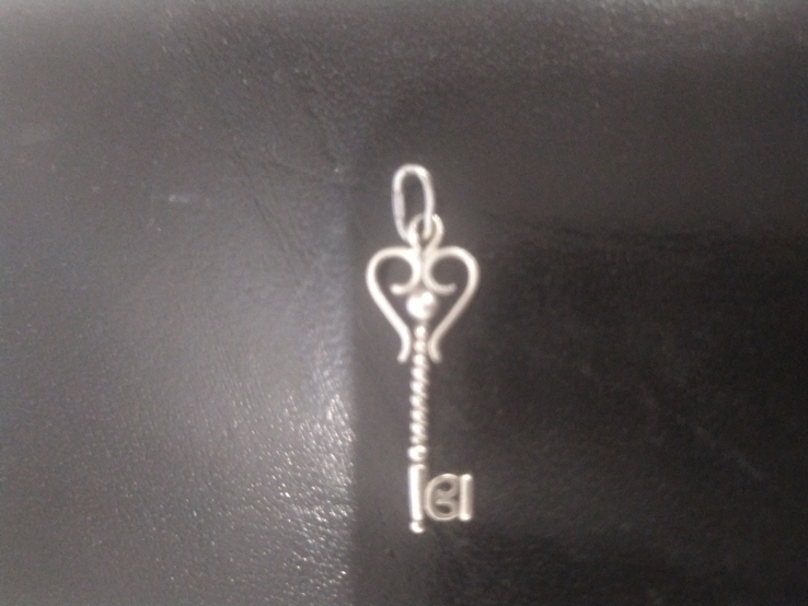 Підвіска ключик срібло 875, фото №2