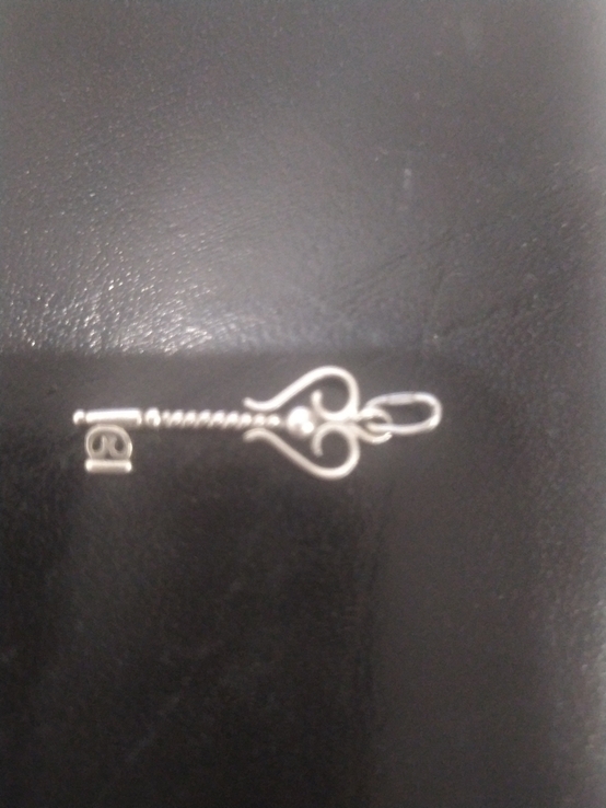 Підвіска ключик срібло 875, фото №4