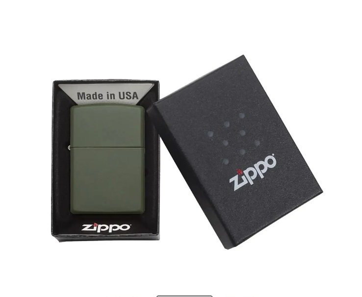 Зажигалка Zippo 221 ZL CLASSIC green matte with zippo, фото №3