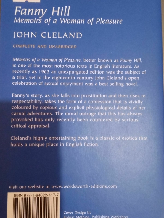 Fanny hill Memoirs of a woman of pleasure by John Cleland, numer zdjęcia 3