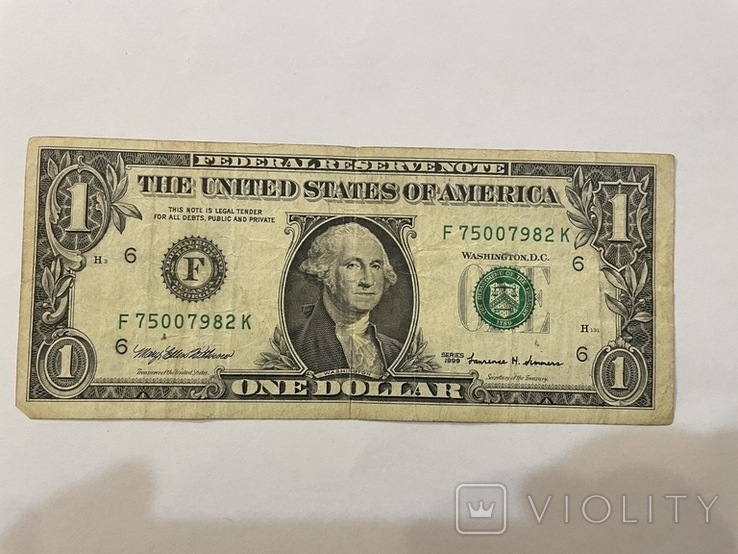 1 долар 1999 року, фото №2