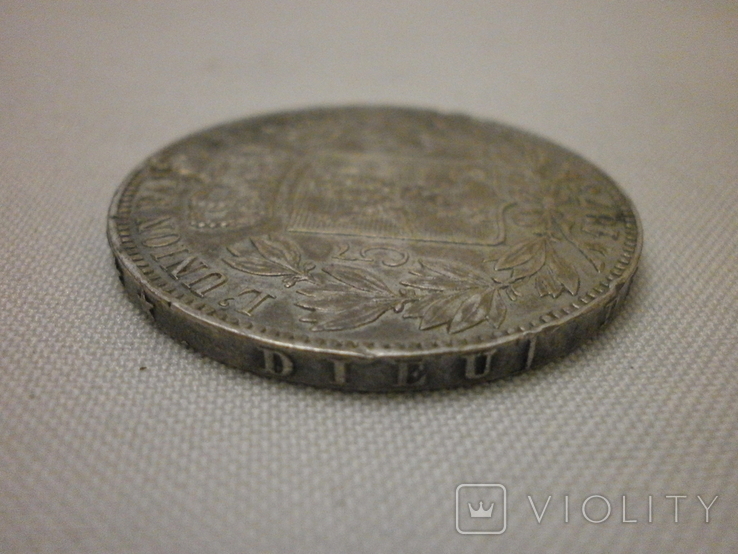 5 франків 1873 р. срібло. Бельгія., фото №7