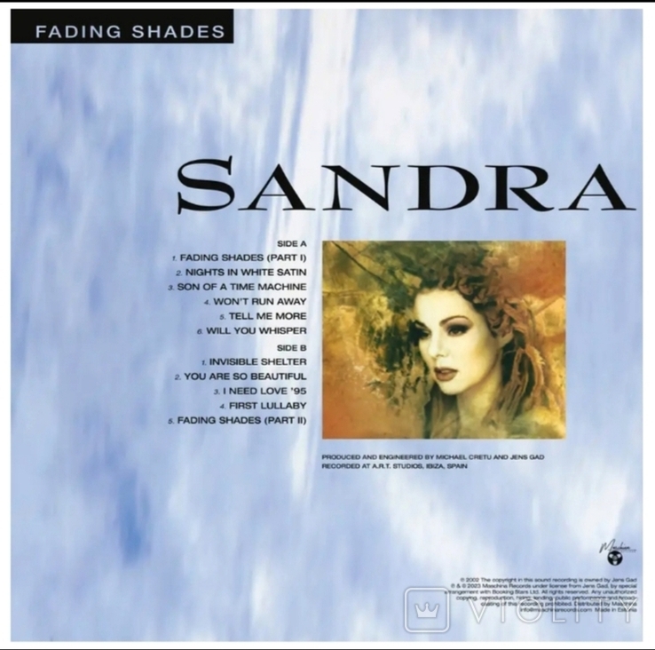 Sandra - Fading Shades - 1995. (LP). 12. Colour Vinyl. Пластинка