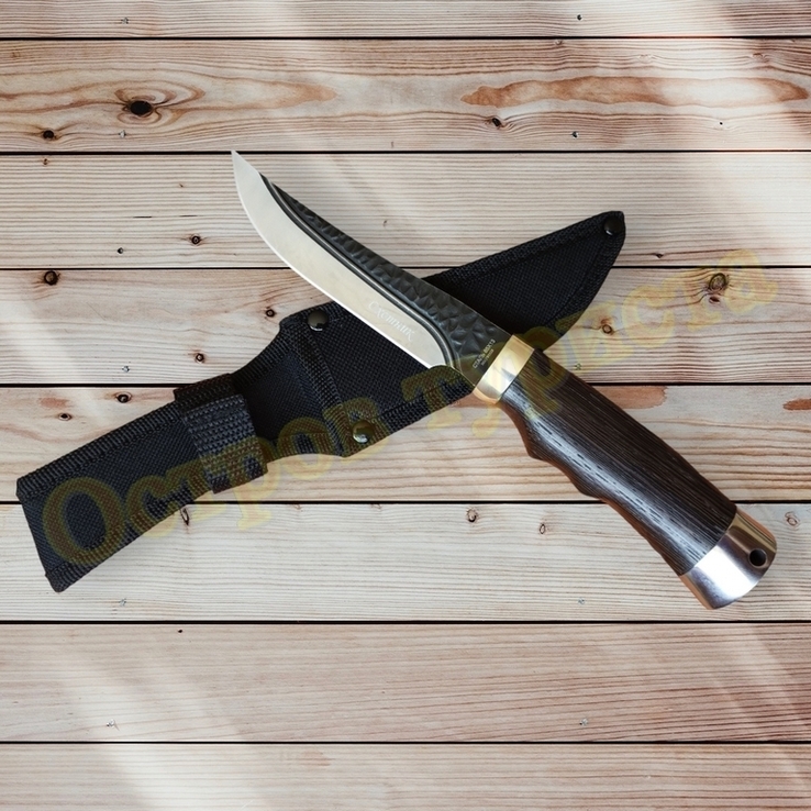 Нож туристический Охотник сталь 65Х13 чехлом 24 см, фото №3