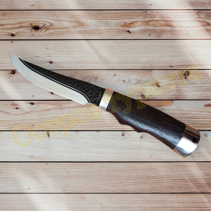 Нож туристический Охотник сталь 65Х13 чехлом 24 см, фото №5