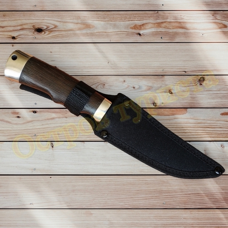 Нож туристический Охотник сталь 65Х13 чехлом 24 см, фото №9