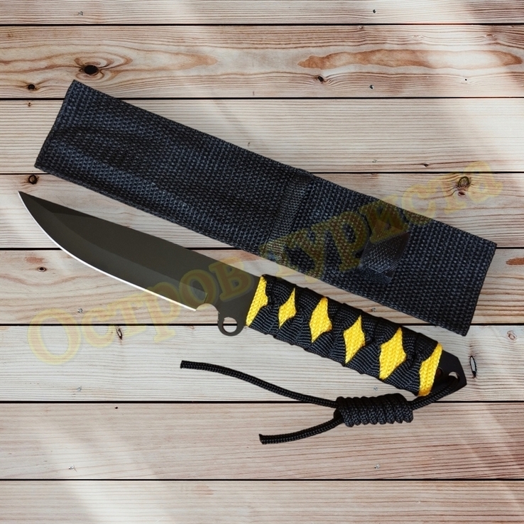 Нож тактический метательный Black Strider с чехлом 24см, фото №5