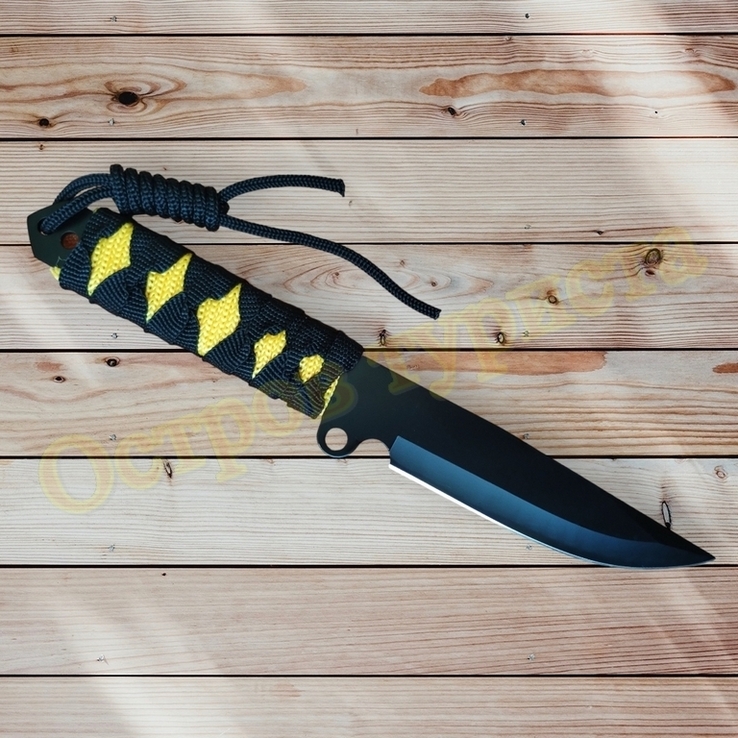 Нож тактический метательный Black Strider с чехлом 24см, фото №6