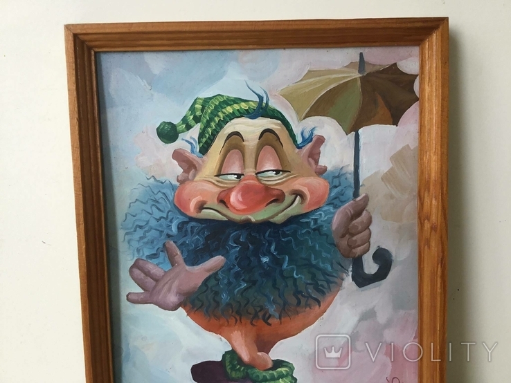 Картина Гном с зонтиком., фото №4