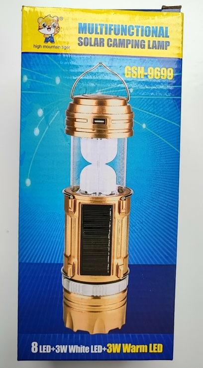 Кемпинговый фонарь на солнечной батарее GSH-9699, фото №4