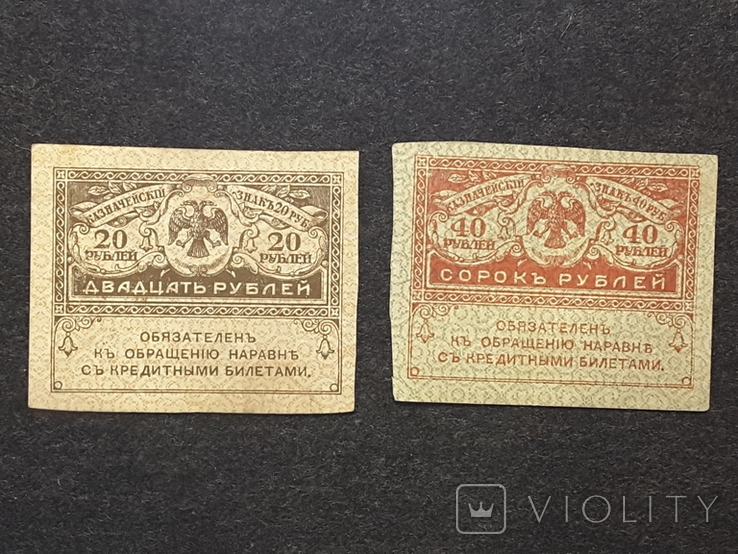 Казначейский знак 20 40 рублей, фото №2