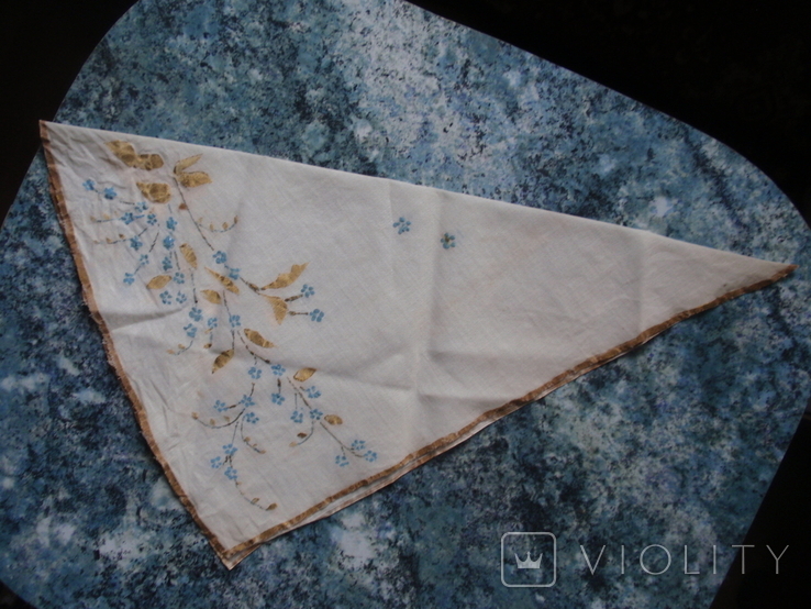 Дореволюционный носовой платок, салфетка, фото №9