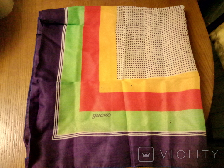 Handkerchief multicolored.Disco.USSR.Razm.70x70cm.
