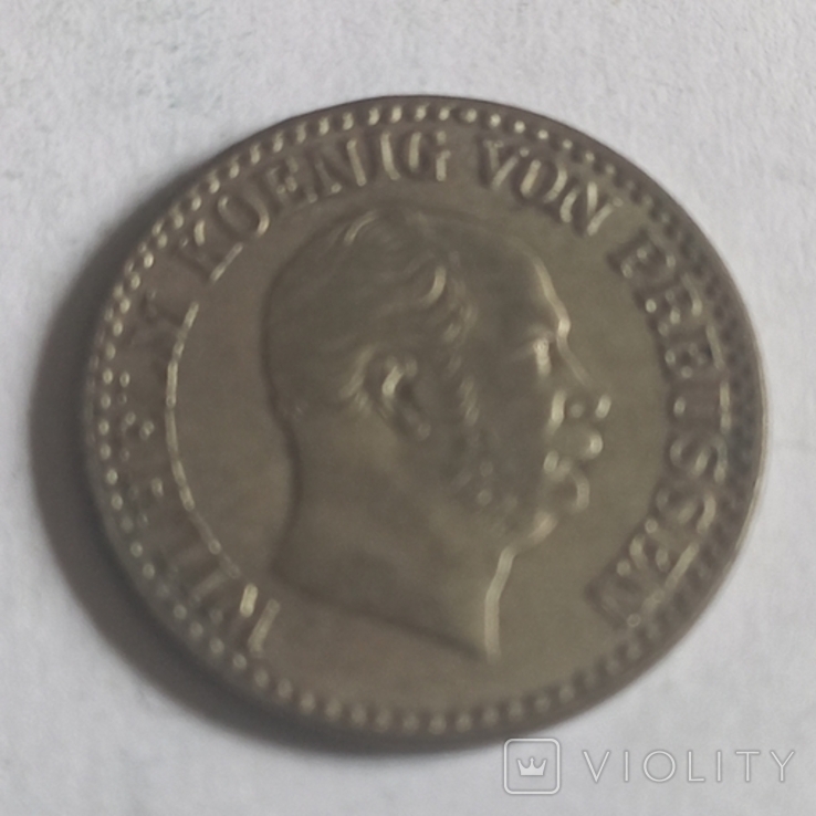Пруссия . серебр.грош 1865, фото №2