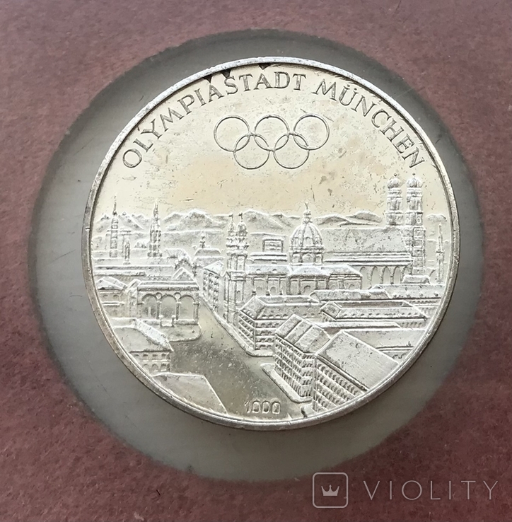 Жетон Олимпиада Мюнхен 1978 посеребрение, фото №2