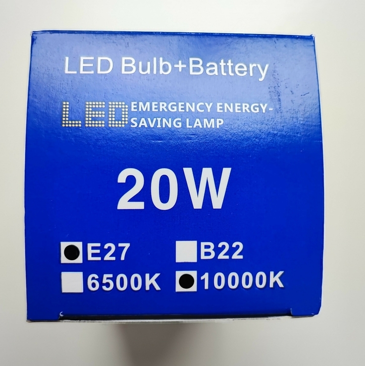 Светодиодная лампочка LED bulb E27 с аккумуляторами 8442, фото №6