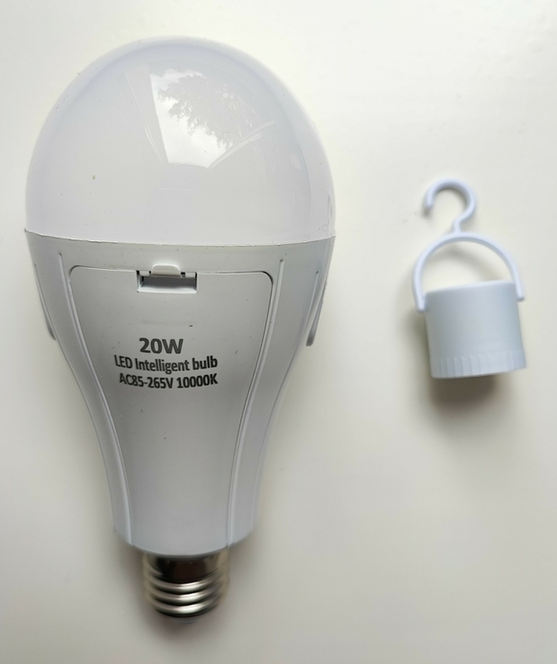 Светодиодная лампочка LED bulb E27 с аккумуляторами 8442, фото №7