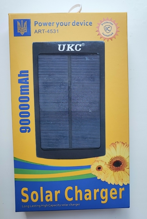 Портативная зарядка Power Bank Metal Led Solar 90000 mah, фото №2