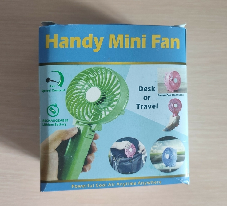 Портативный ручной-настольный Мини Вентилятор Mini Fan Розовый, фото №2