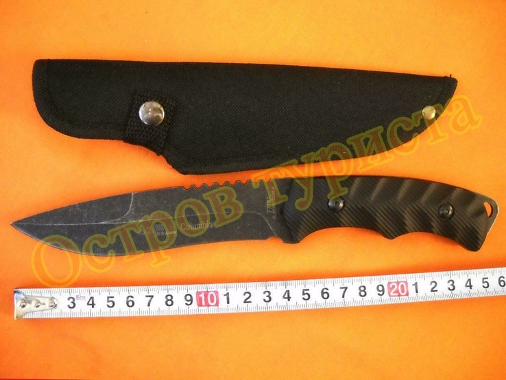 Нож охотничий тактический с кобурой Columbia 7718A туристический стеклобой, фото №4