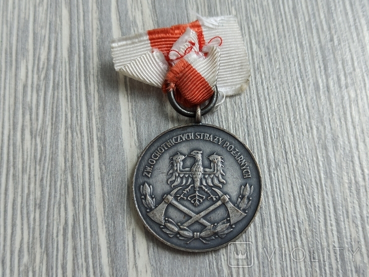 Медаль. За заслуги / пожежна служба / Польща, фото №9