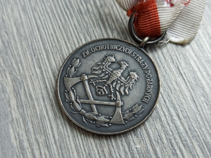 Медаль. За заслуги / пожежна служба / Польща, фото №11