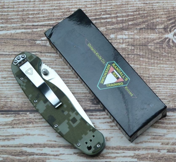 Нож Ontario Rat Model 1 camo replica, фото №7