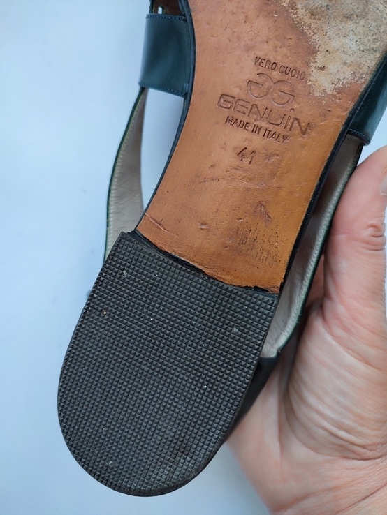 Стильні шкіряні лофери босоніжки сандалі Genuin made in Italy, фото №6