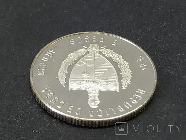5 pesos AG 0.999. 1981 год. REPUBLICA DE CUBA. FLORA CUBANA ORQUIDEA., фото №11