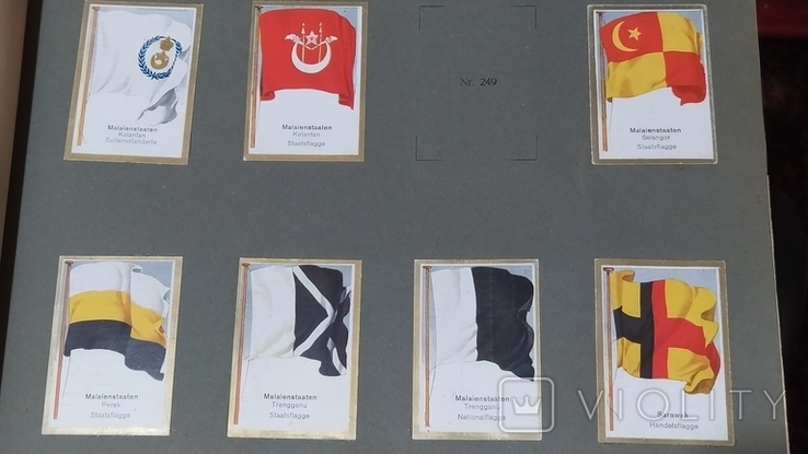Довоенный альбом для коллекционирования карточек флагов стран мира, фото №7