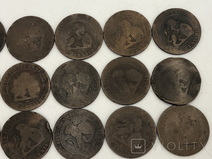 Монеты Испании 60шт.одним лотом, фото №5