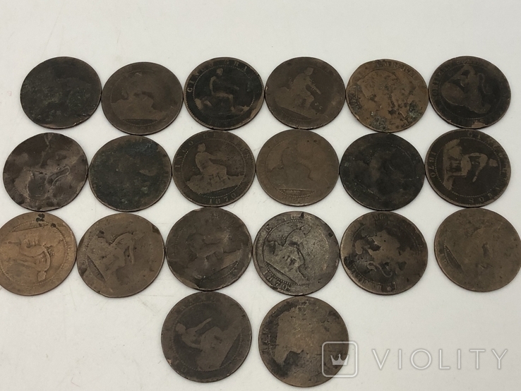 Монеты Испании 60шт.одним лотом, фото №11