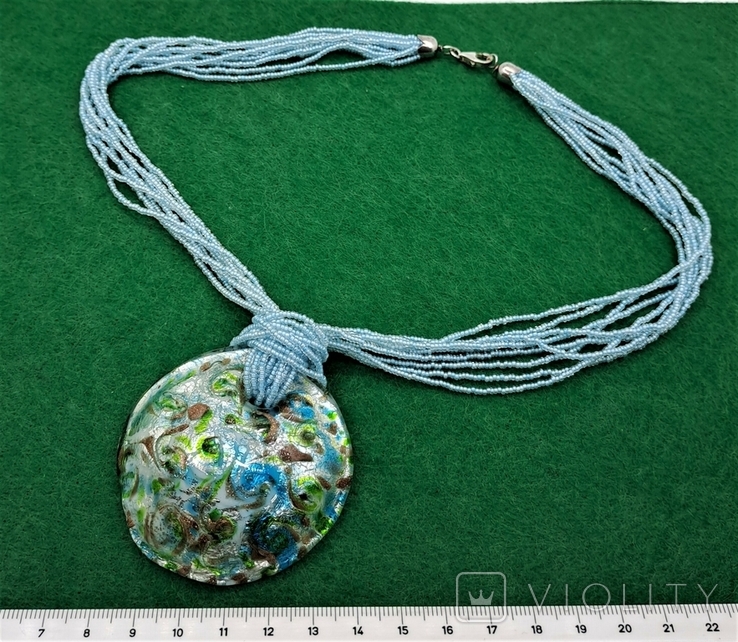 Ожерелье Серебро 925 Венецианское Стекло Murano, фото №2