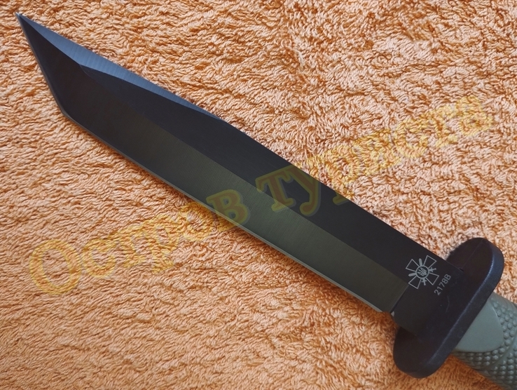 Тактический Охотничий нож Columbia 2178B Хаки Tanto с пластиковым чехлом 30 см, photo number 6