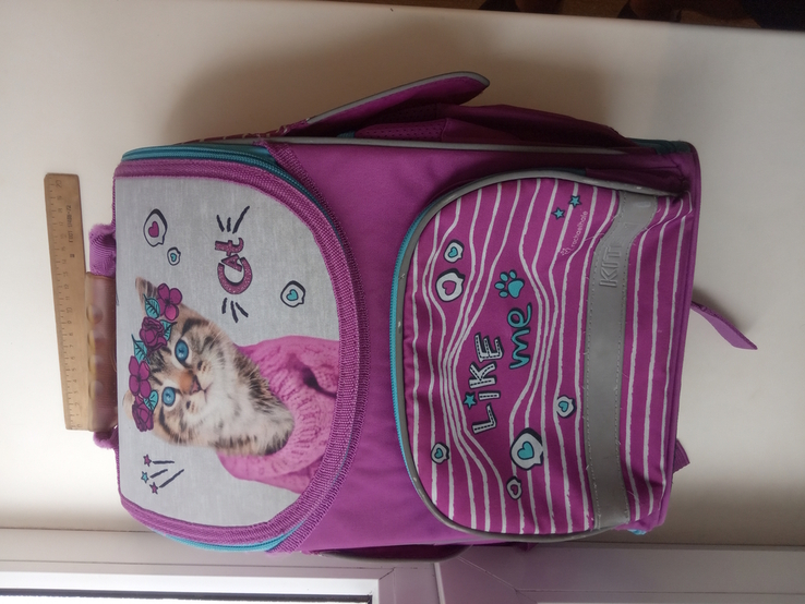 Рюкзак дитячий KITE, б/в, розміри: 36х26 см. і товщіна 14 см., фото №2