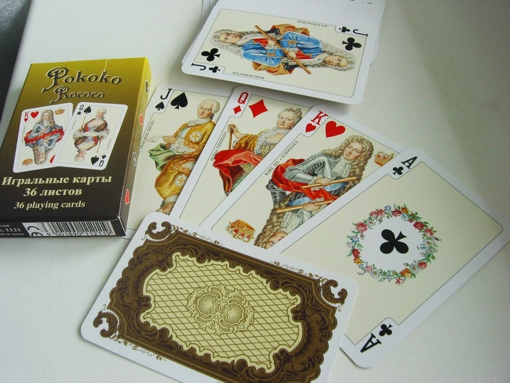 Игральные карты Rokoko Век 36 листов новые запечатанные, numer zdjęcia 2