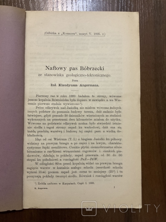 Львів 1895 Бобжецький нафтовий пояс з геолого-технічної ділянки, фото №4