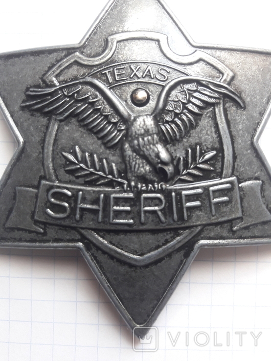 Знак зірка SHERIFF штат TEXAS., фото №3