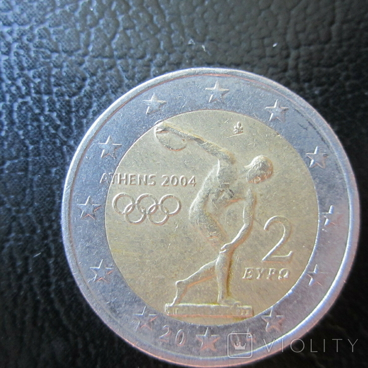 2 евро 2004 г. Олимпиада, фото №2