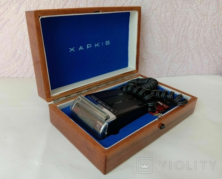 Радянська електробритва ХАРКІВ-102 110/220В Сувенірна коробка 1970-х #2, фото №3