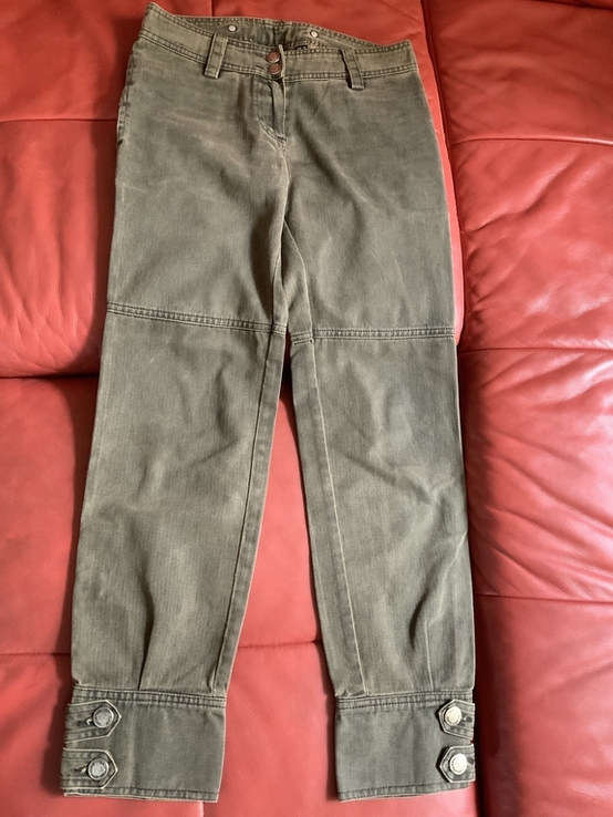 Стильные джинсы mango, хаки/военные, р.36, фото №2
