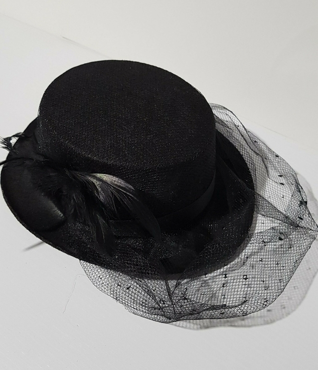 Шляпка с черной вуалью, фото №7
