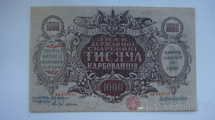УНР 1000 карбованцев 1918, фото №2