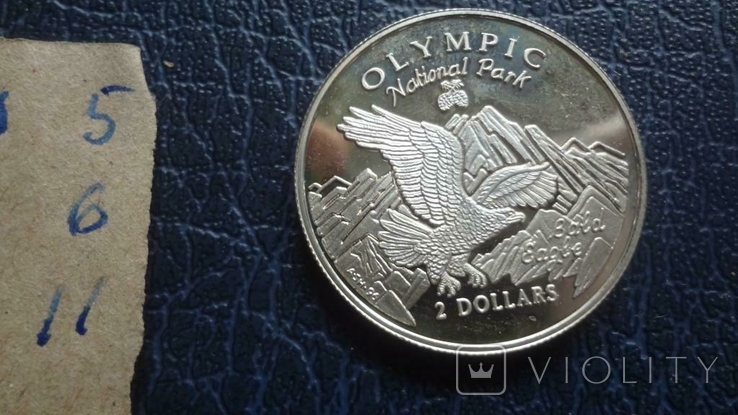 2 доллара 1996 о-ва Кука серебро тир.10000 шт. 5.6.11, фото №4