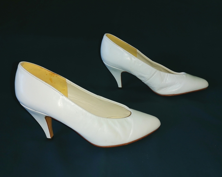 Туфлі жіночі шкіряні білі 38,5 розмір, фото №4