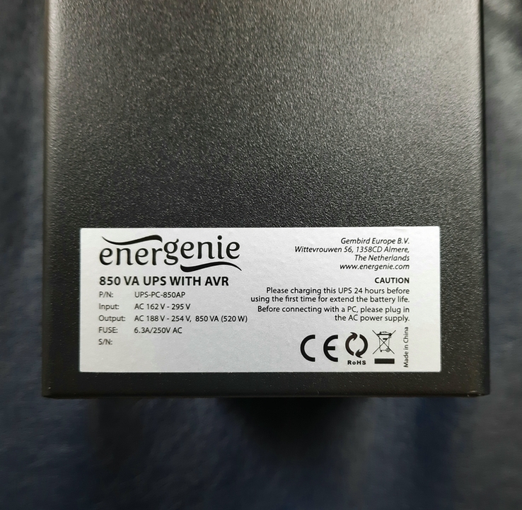Линейно-интерактивный ИБП EnerGenie UPS-PC-850AP, фото №8