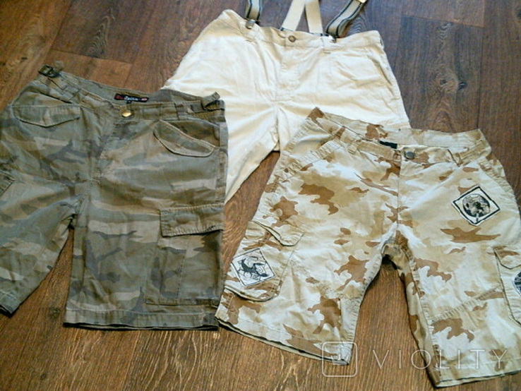 Abrams - фірмові легкі cotton штани +шорти 3 шт.+ підтяжки 2 ш+ футболка+ панама, фото №11